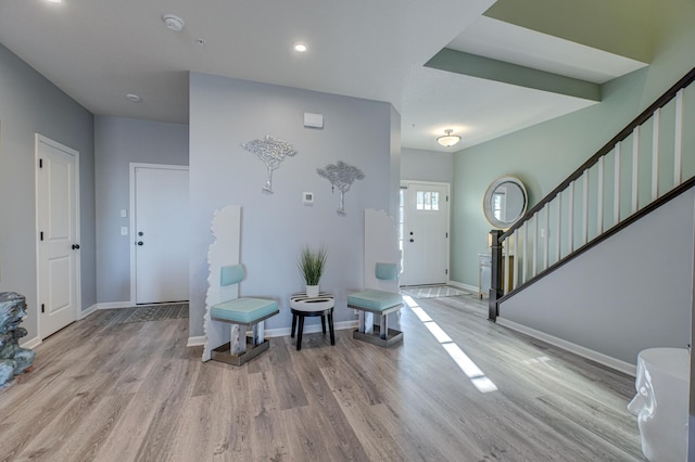 entryway featuring light wood-type flooring