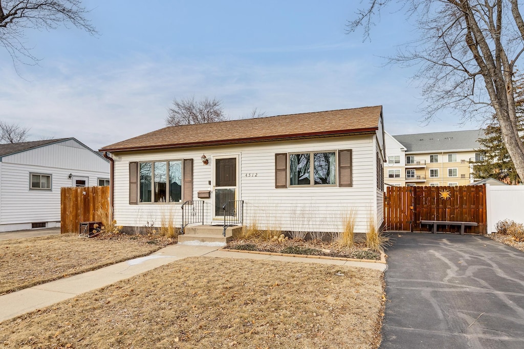 view of bungalow-style house