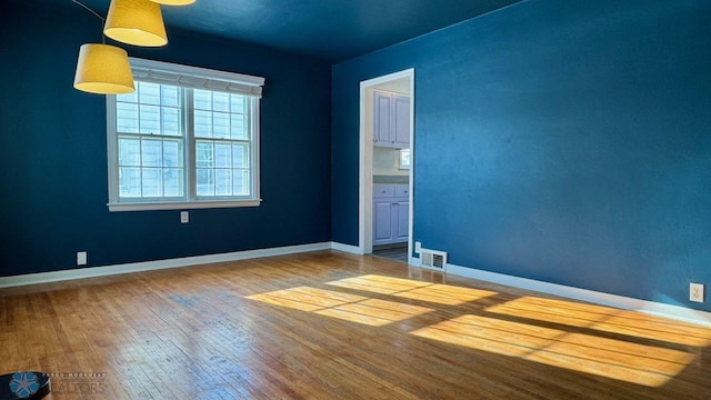 empty room featuring light wood-type flooring