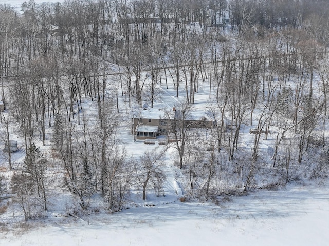 view of snowy aerial view