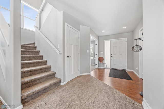 entryway featuring wood-type flooring