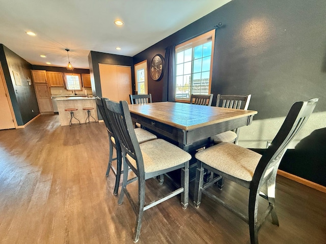 dining room featuring light wood-type flooring