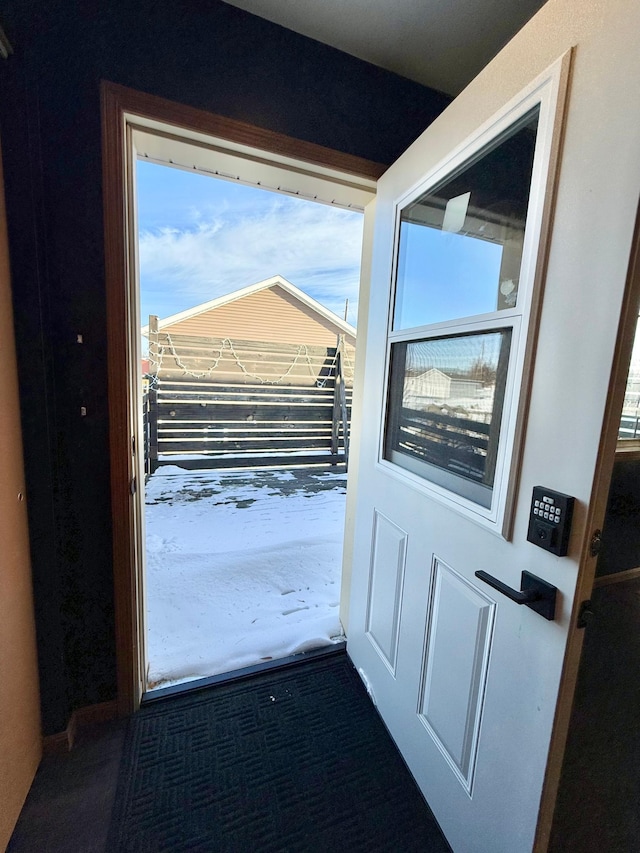 doorway with plenty of natural light