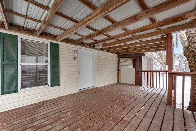 view of wooden terrace