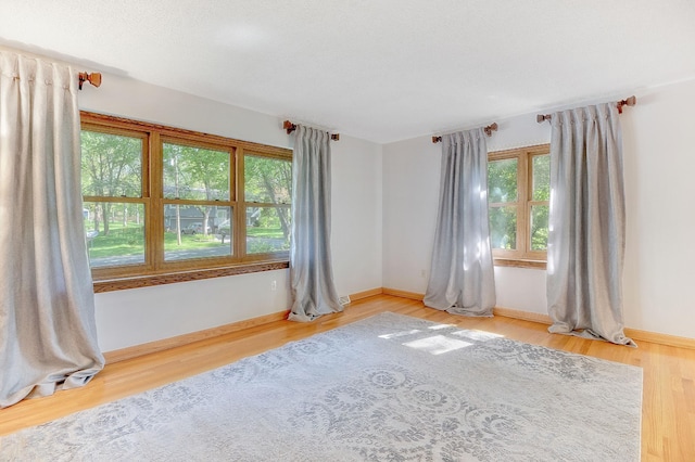 unfurnished room featuring wood-type flooring