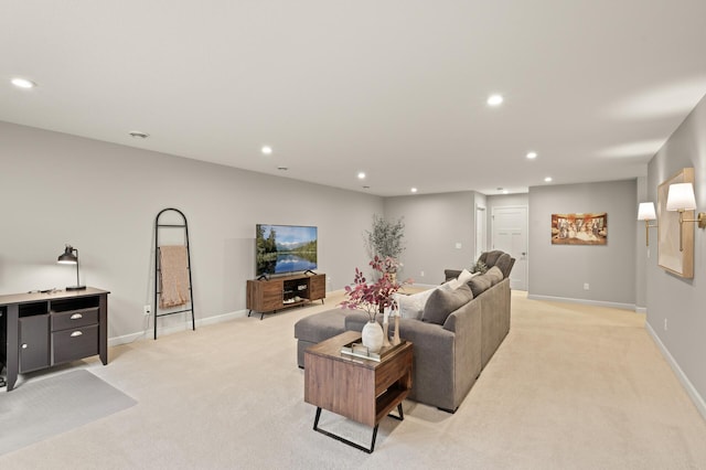 view of carpeted living room