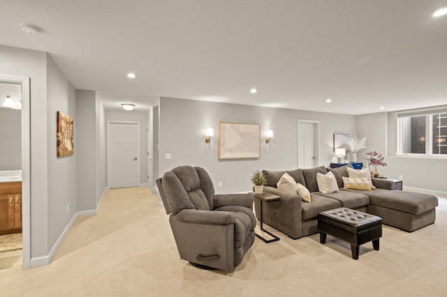 view of carpeted living room