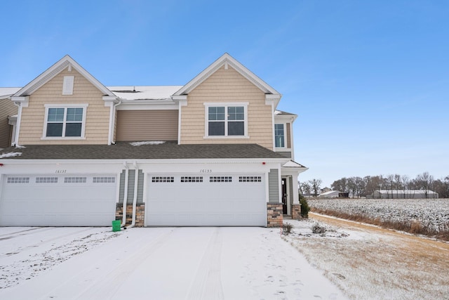 view of front of house featuring a garage