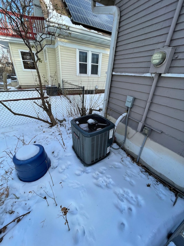 exterior space with central air condition unit