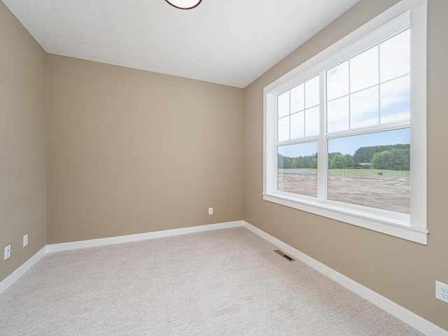 unfurnished room featuring carpet flooring