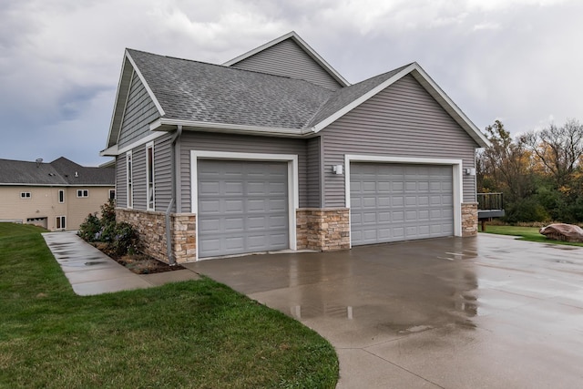 exterior space featuring a garage