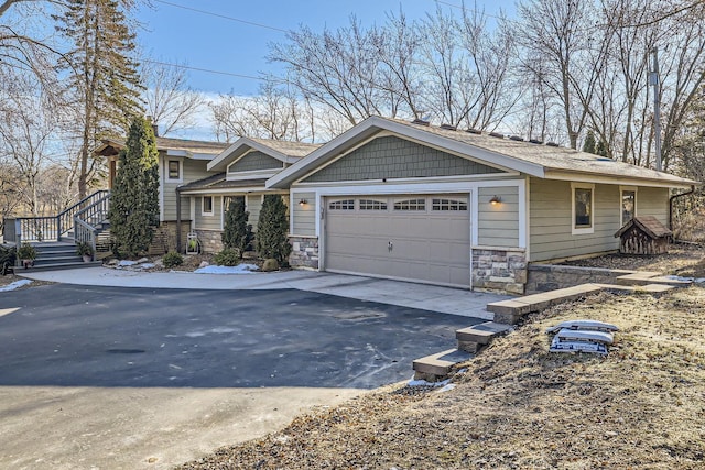 view of front of house featuring a garage