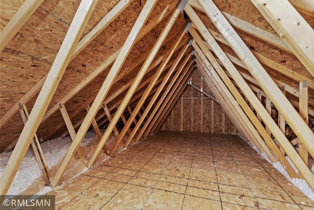 view of attic