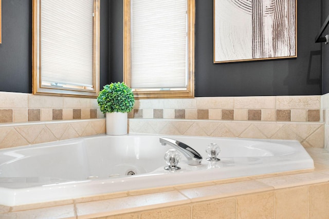 bathroom featuring a whirlpool tub