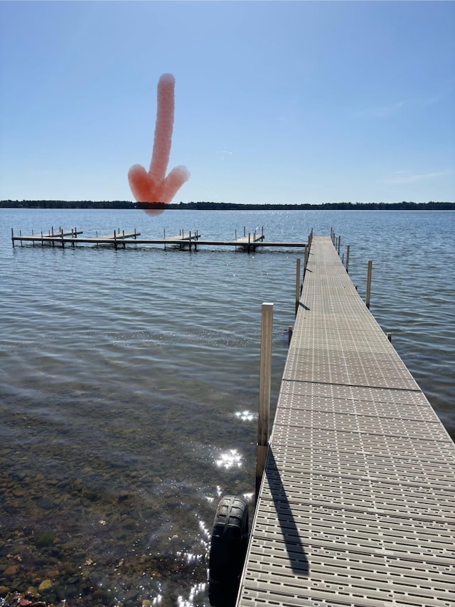 23785 Alluring Pines Dr, Nisswa, MN 56468 - view of dock with a water view