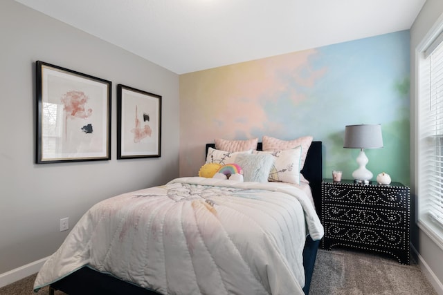 bedroom with carpet flooring