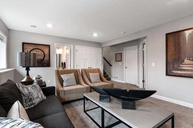 view of carpeted living room