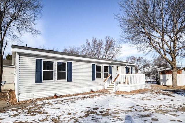 view of manufactured / mobile home