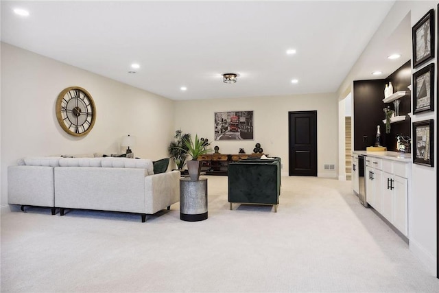 view of carpeted living room