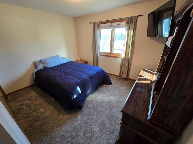 bedroom featuring carpet