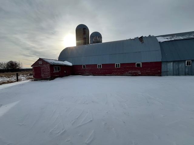 view of snow covered exterior