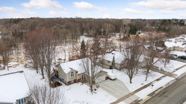 view of snowy aerial view