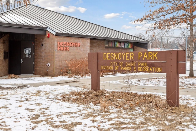 view of community sign