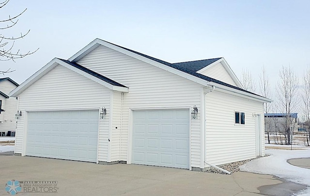 view of home's exterior featuring a garage