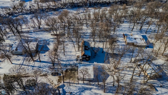 view of snowy aerial view