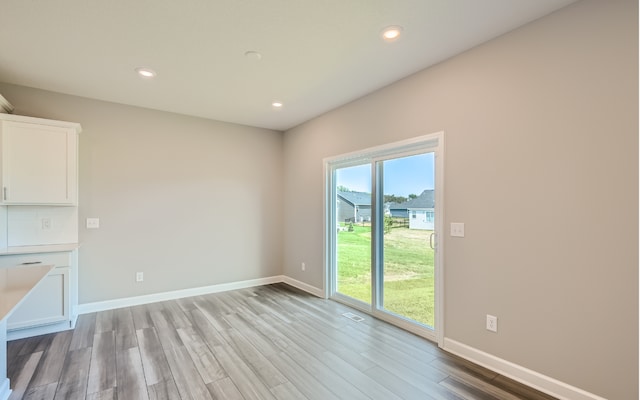 interior space featuring light hardwood / wood-style flooring