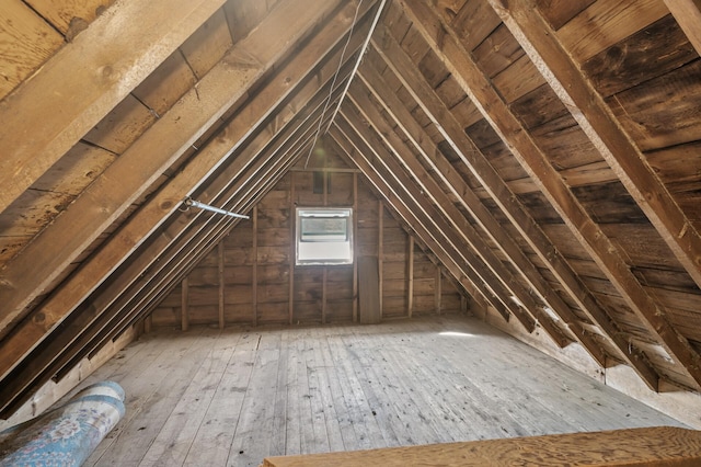 view of attic