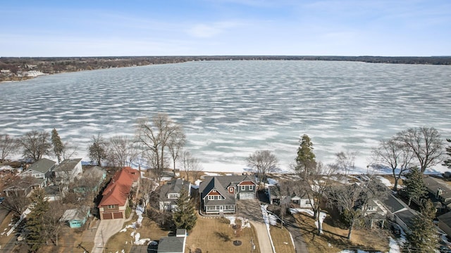 property view of water featuring a residential view