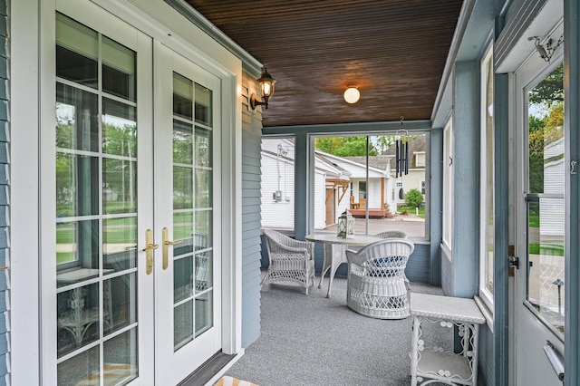 255 Shore Dr, Forest Lake, MN 55025 - sunroom / solarium with french doors and plenty of natural light