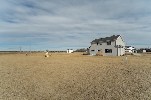 view of yard featuring a playground