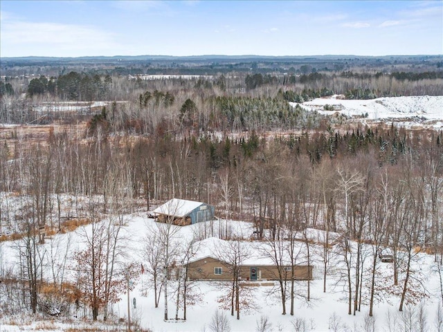 view of snowy aerial view