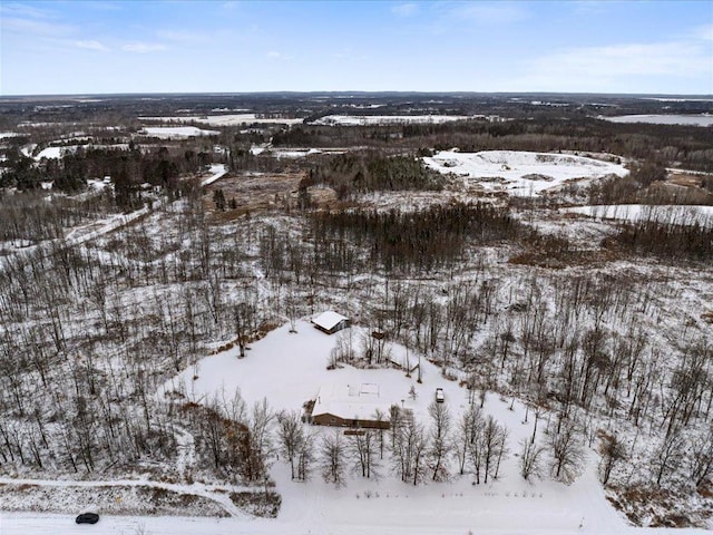 view of snowy aerial view