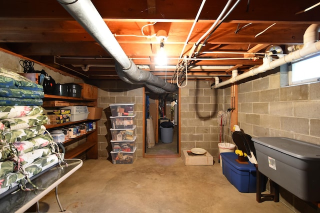 view of basement