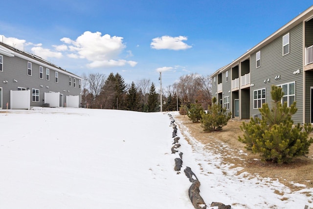 view of snowy yard