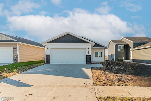 view of front of home featuring a garage