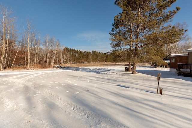 view of snowy yard