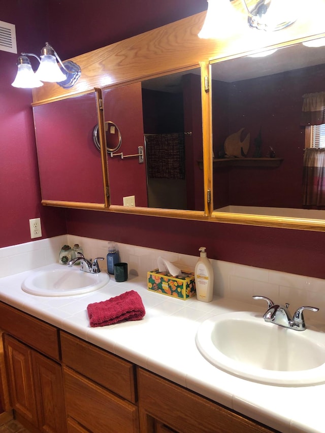 bathroom featuring vanity