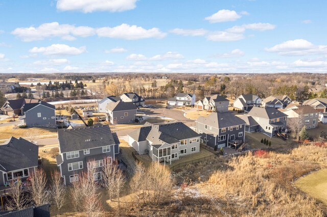 aerial view of residential area