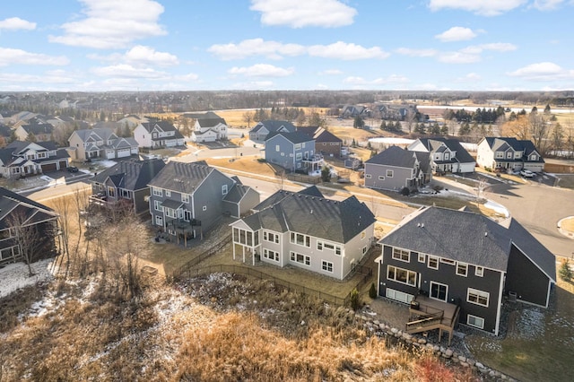 aerial view of residential area