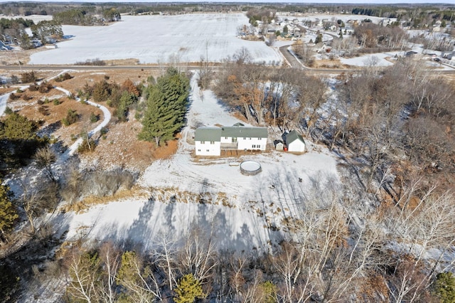 view of snowy aerial view