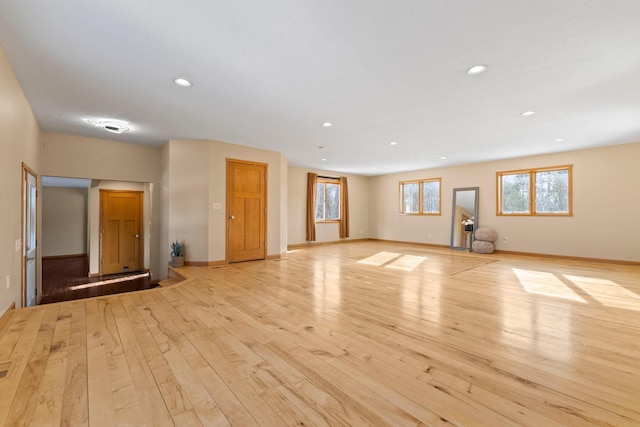 interior space featuring light wood-type flooring