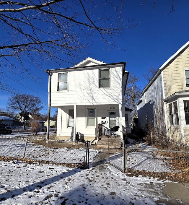 view of front property with a porch