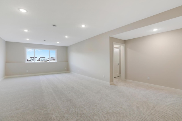 9568 63rd St S, Cottage Grove, MN 55016 - spare room with recessed lighting, light colored carpet, and baseboards