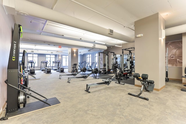 view of exercise room