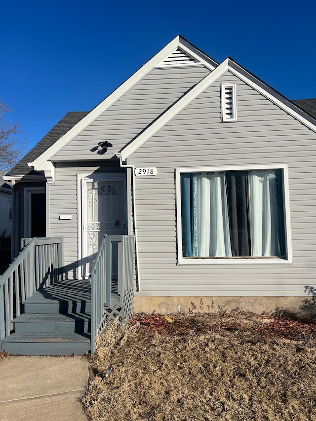 view of bungalow-style home