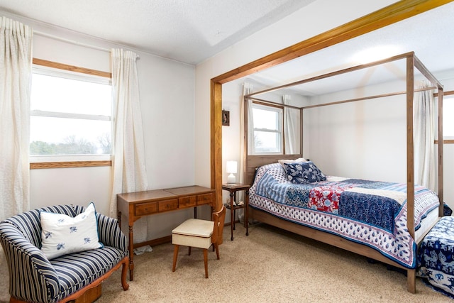 bedroom with a textured ceiling